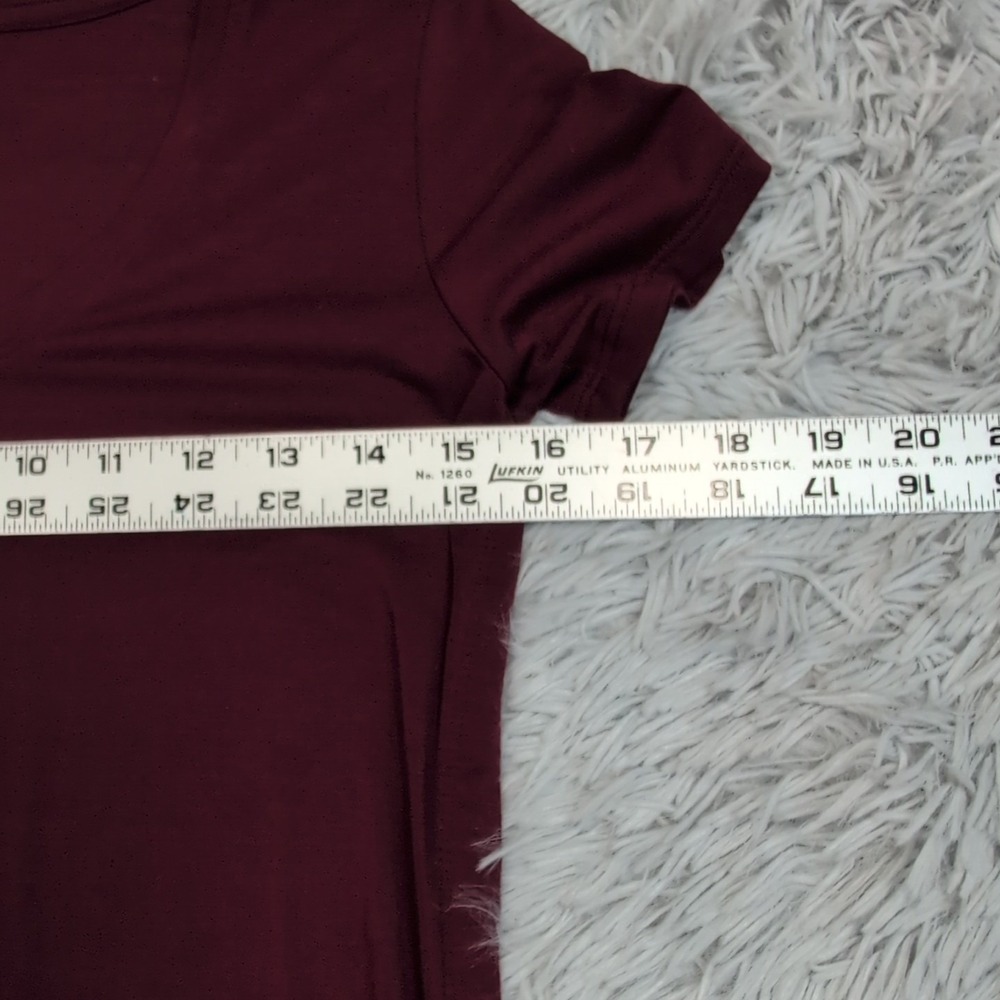 Athleta Shirt Womens XXS Maroon Tee Athletic‎ Stretch Active Wear Yoga Comfort - Picture 3 of 8
